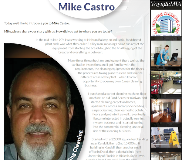 Owner Mike Castro featured in Voyage MIA - “Miami’s Most Inspiring Stories”